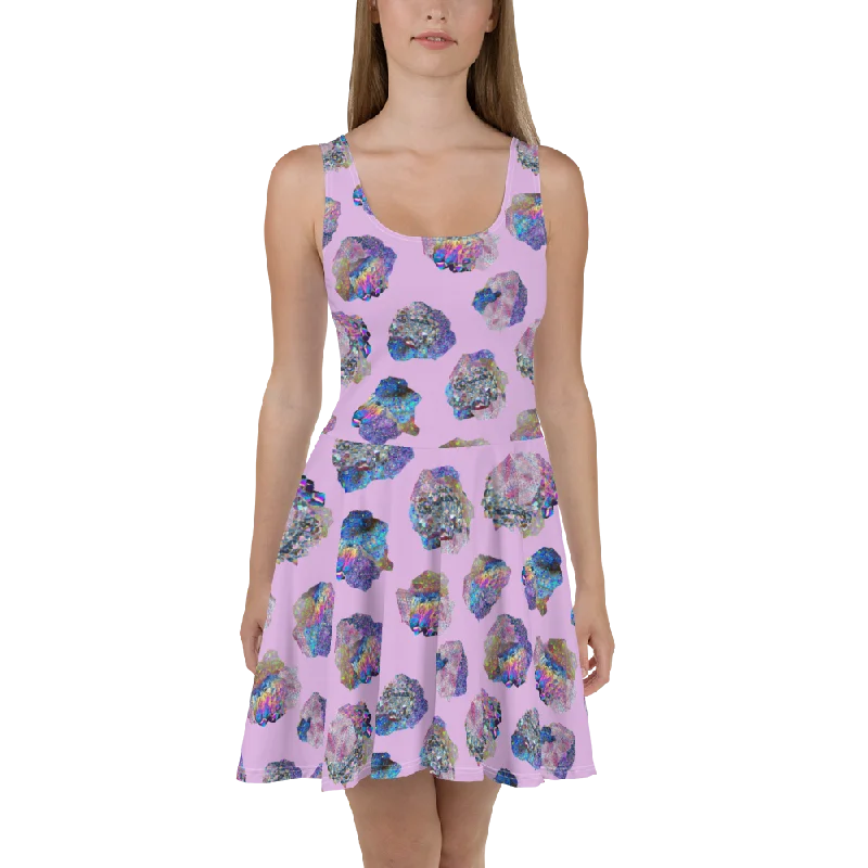 Unbeatable Prices Pastel Crystal Cluster Skater Dress