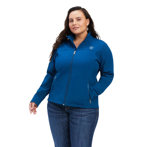 Crazy Deals Ariat Womens New Team Softshell Jacket - Hydra/Night Sky Blanket