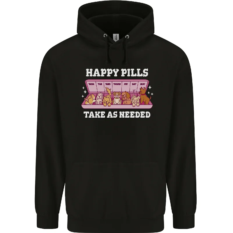 Deep Discounts Happy Pills Antidepressants Dogs Mens 80% Cotton Hoodie