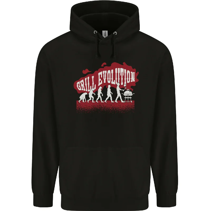 While Supplies Last Grill Evolution Funny BBQ Mens 80% Cotton Hoodie