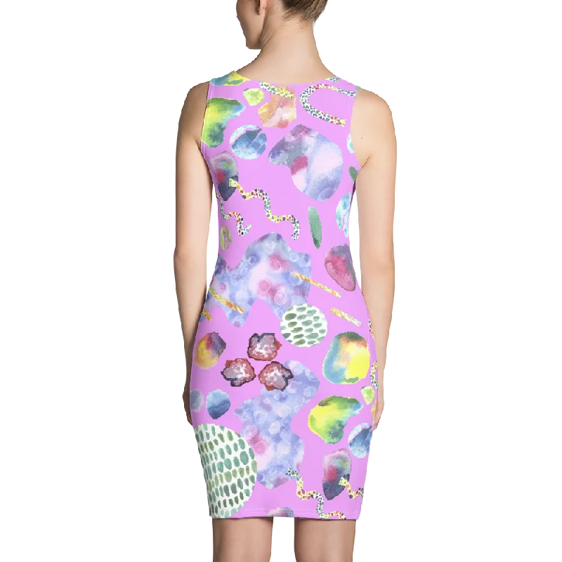 Crazy Deals Bubblegum Garden Bodycon Dress