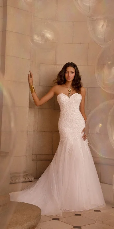 Unbeatable Prices Sweetheart  Embroidered Trumpet Dress with Tulle Godets