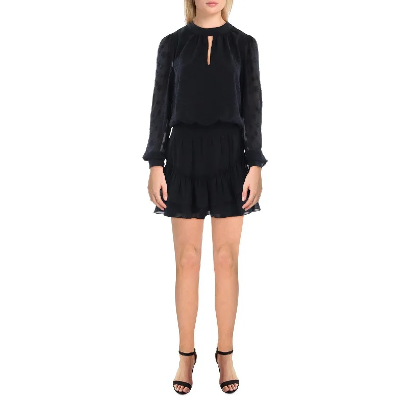 Warehouse Sale Ramy Brook Womens Tiered Smocked Fit & Flare Dress