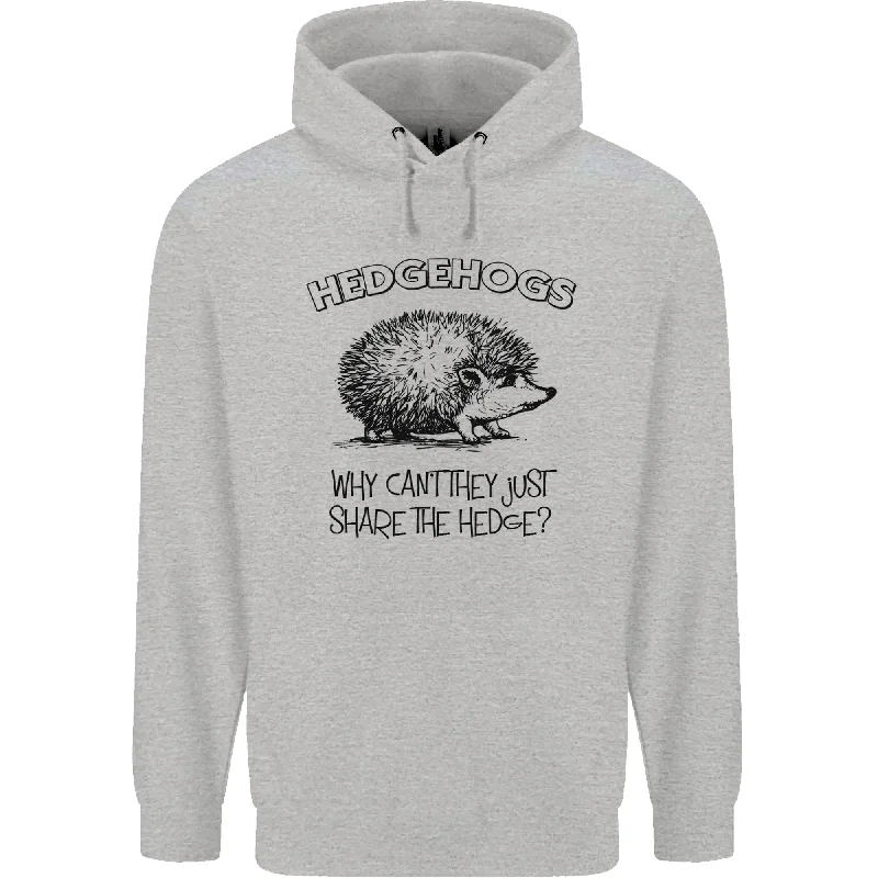 Flash Sale Hedgehogs Just Share the Hedge Funny Mens 80% Cotton Hoodie