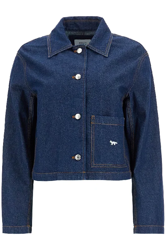 Crazy Deals Cropped Denim Jacket For Women  - Blue