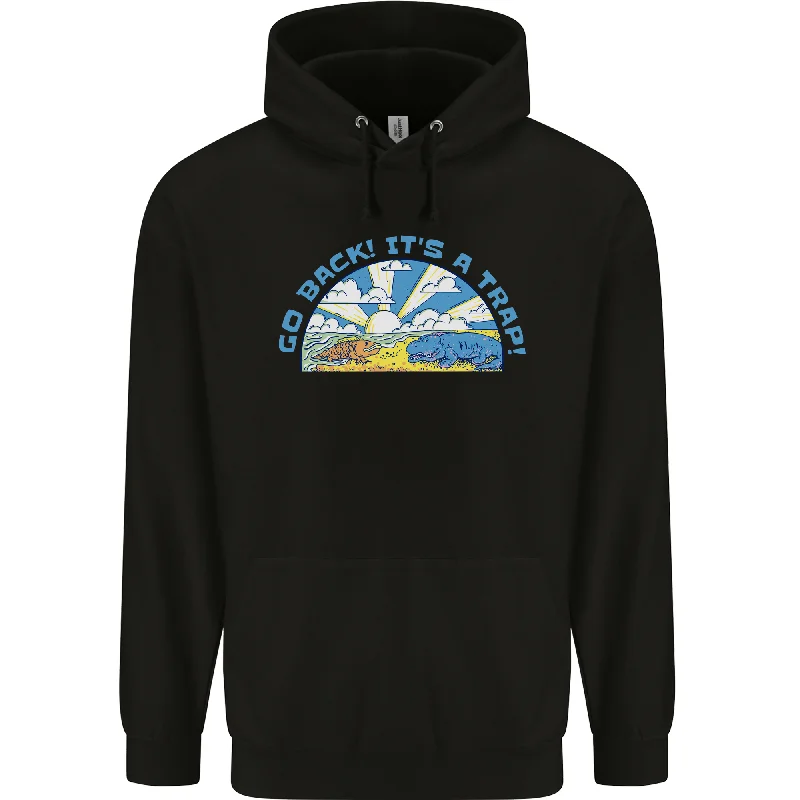 Special Price Go Back Its a Trap Funny Evolution Dinosaurs Mens 80% Cotton Hoodie
