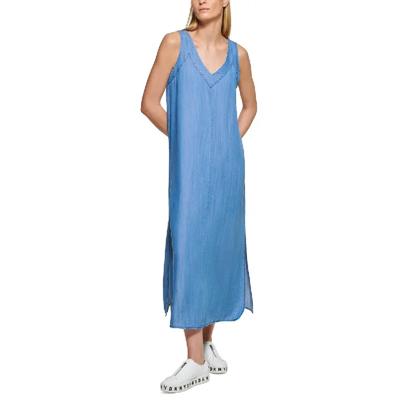 Instant Savings DKNY Womens Slub  Maxi Dress