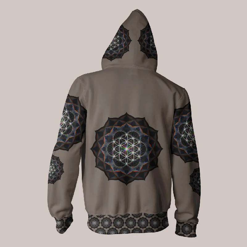 Unbeatable Prices Ethereal Bloom Hoodie – Geometric Mandala Psychedelic Art