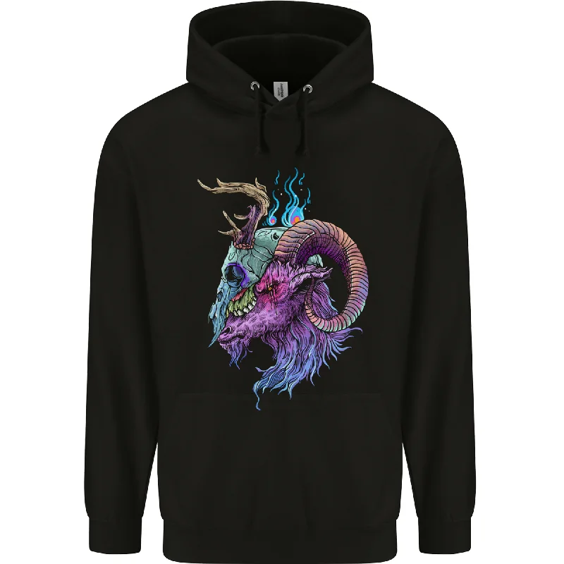 Unbeatable Prices Heavy Metal Music Goat Skull Death Mens 80% Cotton Hoodie