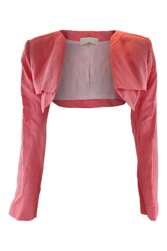 Super Deal ANTONIO BERARDI Baby Pink Long Sleeved Bolero Jacket (40)