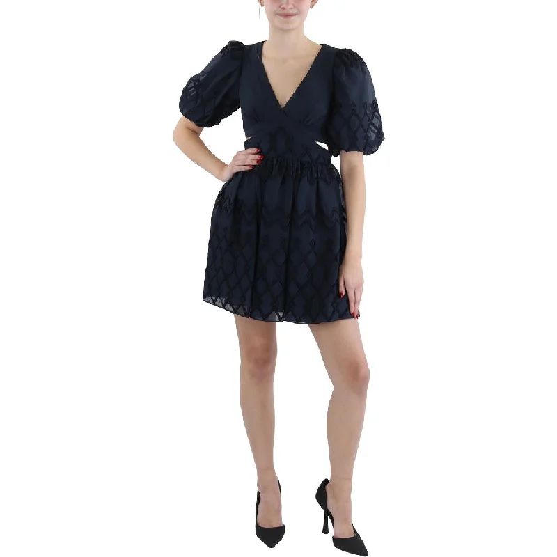 Major Savings ML Monique Lhuillier Womens Cut Out Above Knee Cocktail And Party Dress