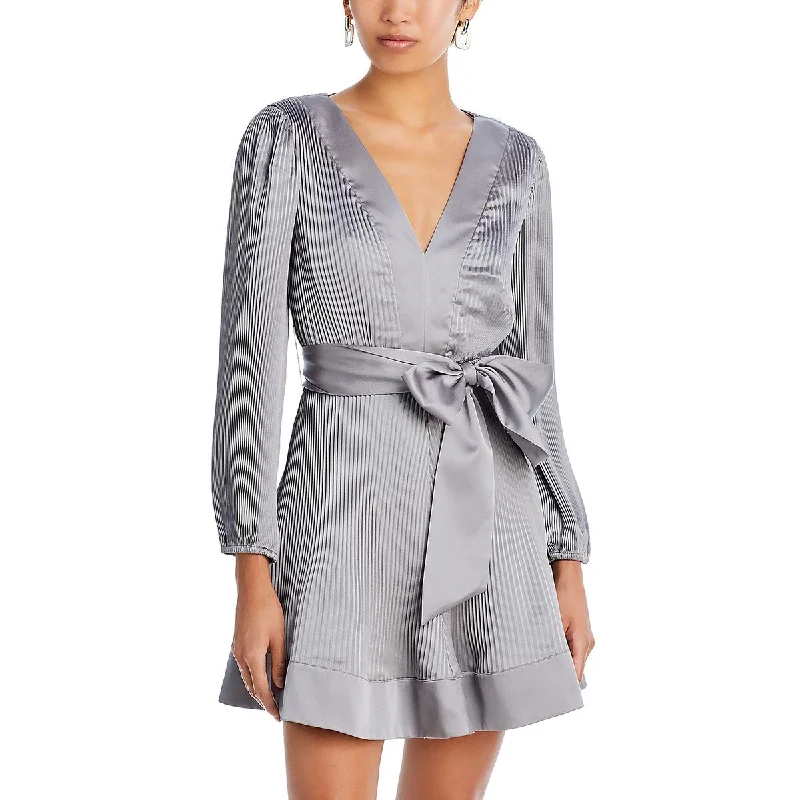 Price Drop Milly Womens Liv Satin Mini Cocktail And Party Dress