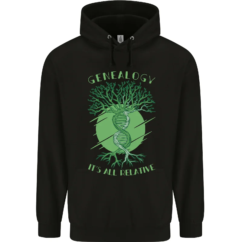 Price Smash Genealogy Its All Relative Funny DNA Ancestry Mens 80% Cotton Hoodie