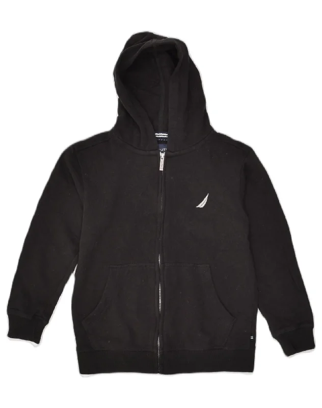 Today’s Special NAUTICA Womens Zip Hoodie Sweater UK 8 Small Black Cotton