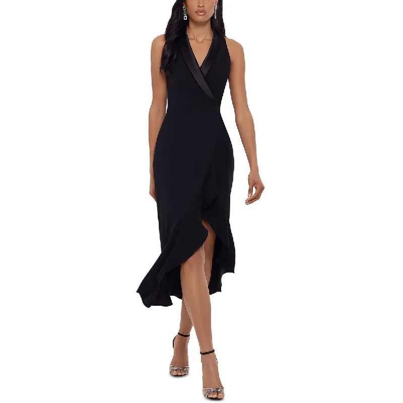 Exclusive Deal Xscape Womens Asymmetric Collared Maxi Dress