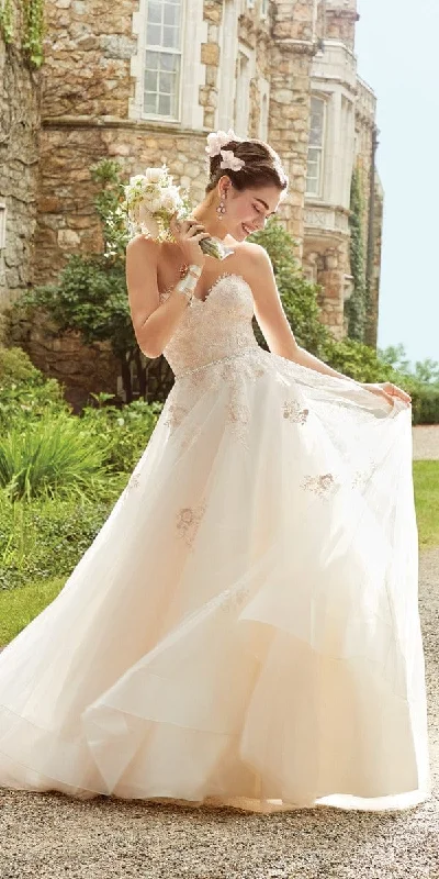 Price Drop Metallic Embroidered Sweetheart Tulle Dress