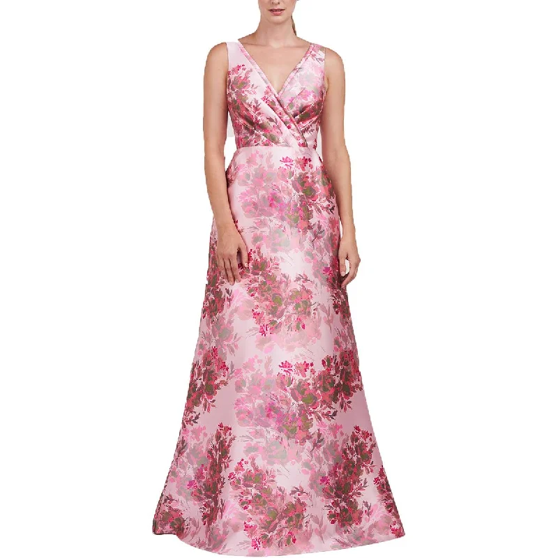 Limited Availability Kay Unger New York Womens Opal Floral Print Maxi Evening Dress Limited Availability Kay Unger New York Womens Opal Floral Print Maxi Evening Dress