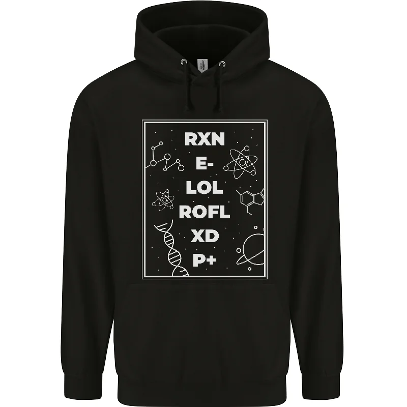 Seasonal Clearance Funny Science RXN E- LOL ROFL XD P+ Geek Mens 80% Cotton Hoodie