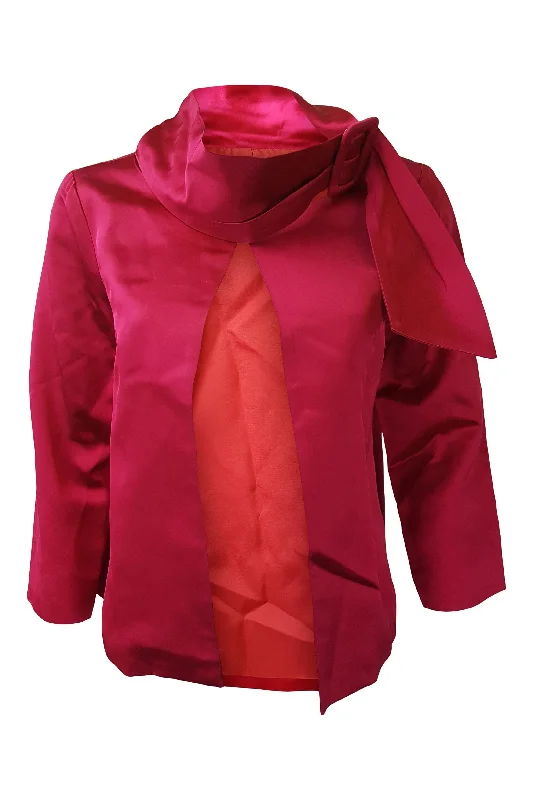 Today’s Special DANIEL MAIGRON Vintage Red Satin Silk Bolero Jacket (IT 38)
