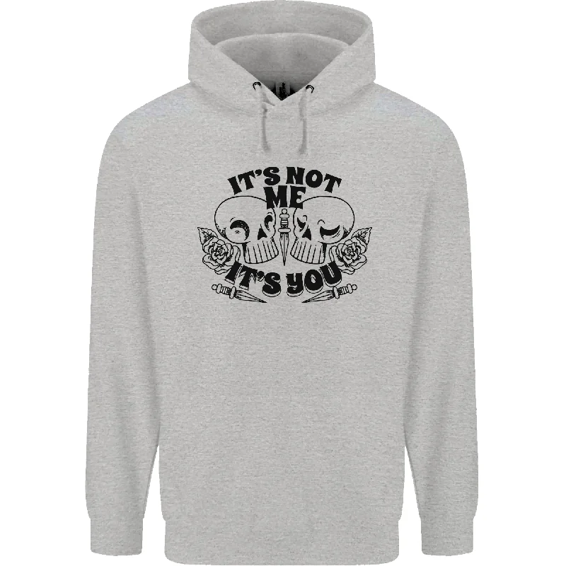 Special Buy It's Not Me Anti Valentines Singles Day Skull Mens 80% Cotton Hoodie