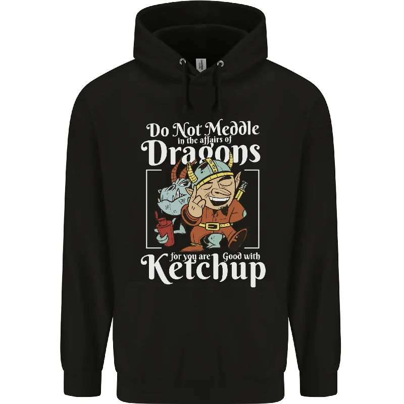 Big Discounts Good With Ketchup Dragon Role Play Games RPG Mens 80% Cotton Hoodie