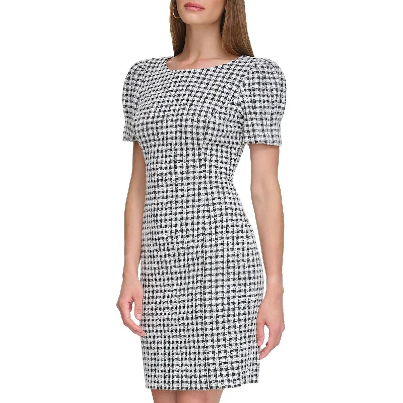 Reduced Prices DKNY Womens Sheath Gingham Sheath Dress