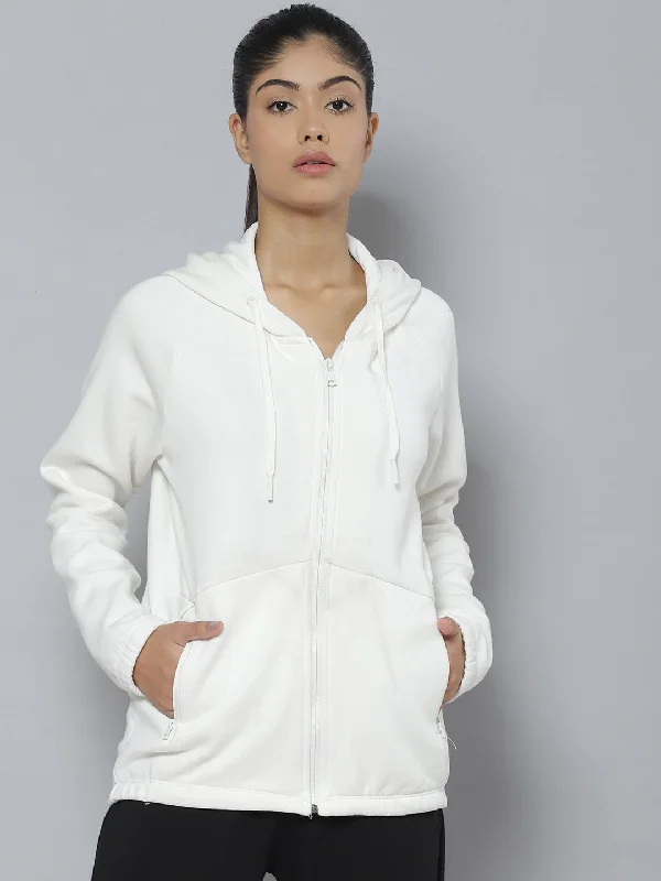 Overstock Sale Alcis Women White Hooded Sweatshirt