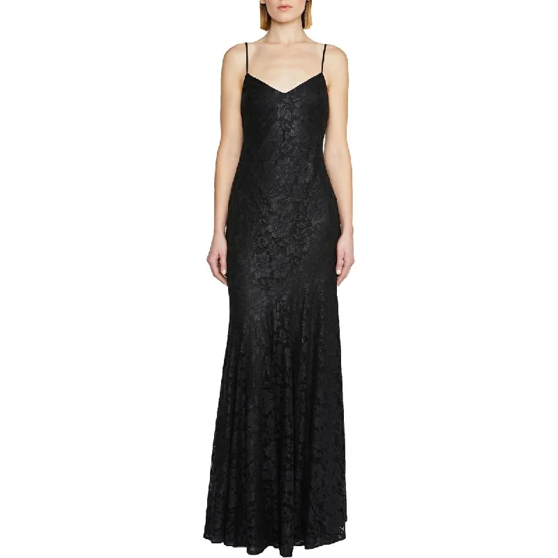 Online Only ML Monique Lhuillier Womens Lace Full Length Evening Dress