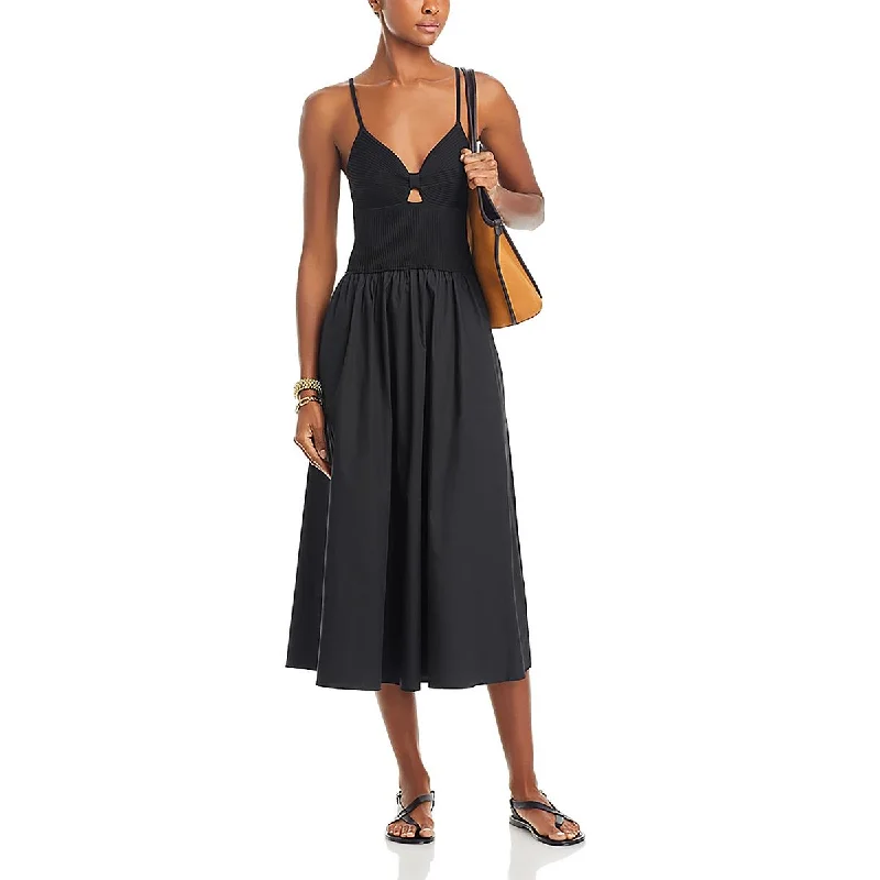 Exclusive Preview Lucy Paris Womens Ribbed Long Midi Dress