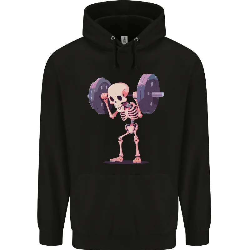 Super Bargain Gym Skeleton Bodybuilding Training Top Mens 80% Cotton Hoodie