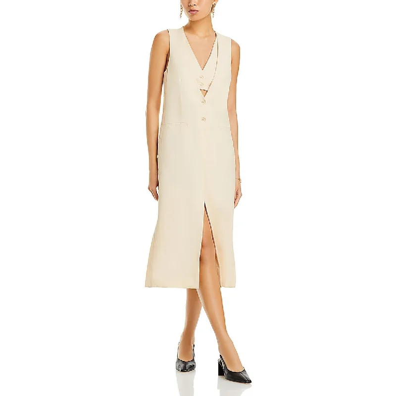 Steals and Deals 3.1 Phillip Lim Womens Layered Vest Included Midi Dress
