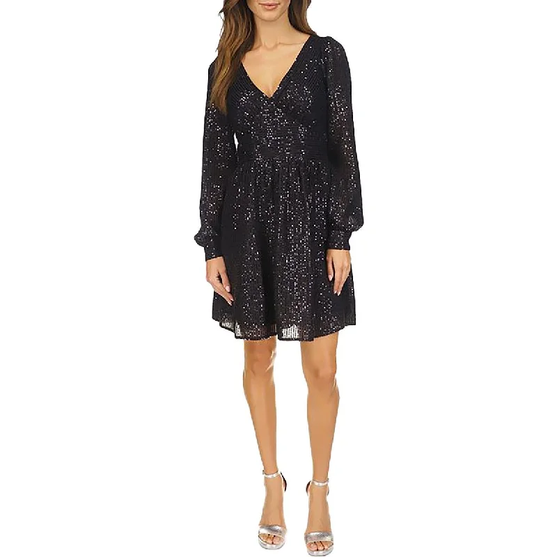 Super Bargain MICHAEL Michael Kors Womens Sequined Mini Cocktail And Party Dress