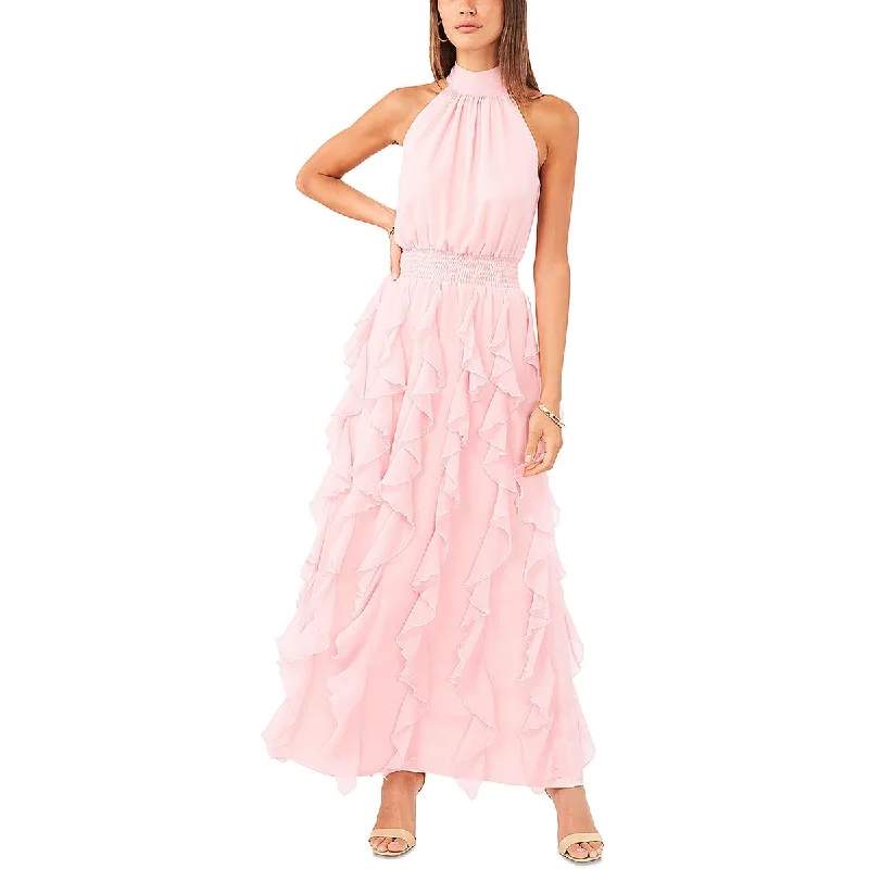 Year-End Clearance 1.State Womens Tie Neck Long Cocktail And Party Dress