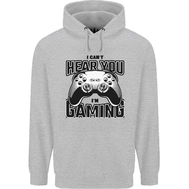 Act Now I Can't Hear You Im Gaming Funny Gamer Mens 80% Cotton Hoodie