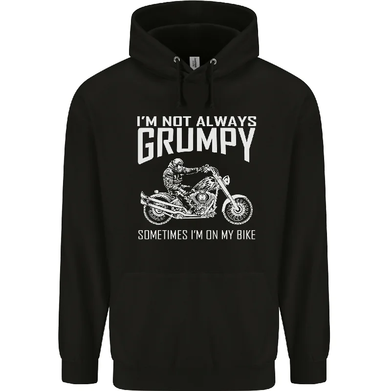 Best Bargains Im Not Always Grumpy Motorbike Motorcycle Mens 80% Cotton Hoodie