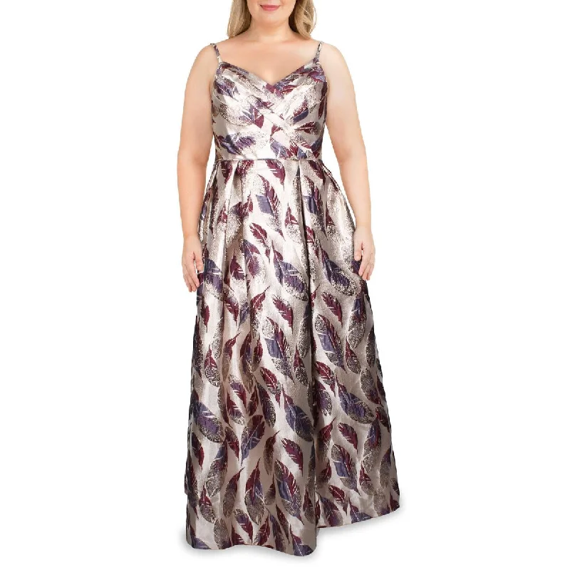 Price Reduction Morgan & Co. Womens Juniors Floral Metallic Formal Dress