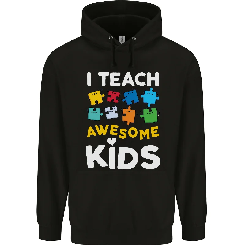 Act Fast I Teach Awesome Kids Funny Teacher Teaching Mens 80% Cotton Hoodie