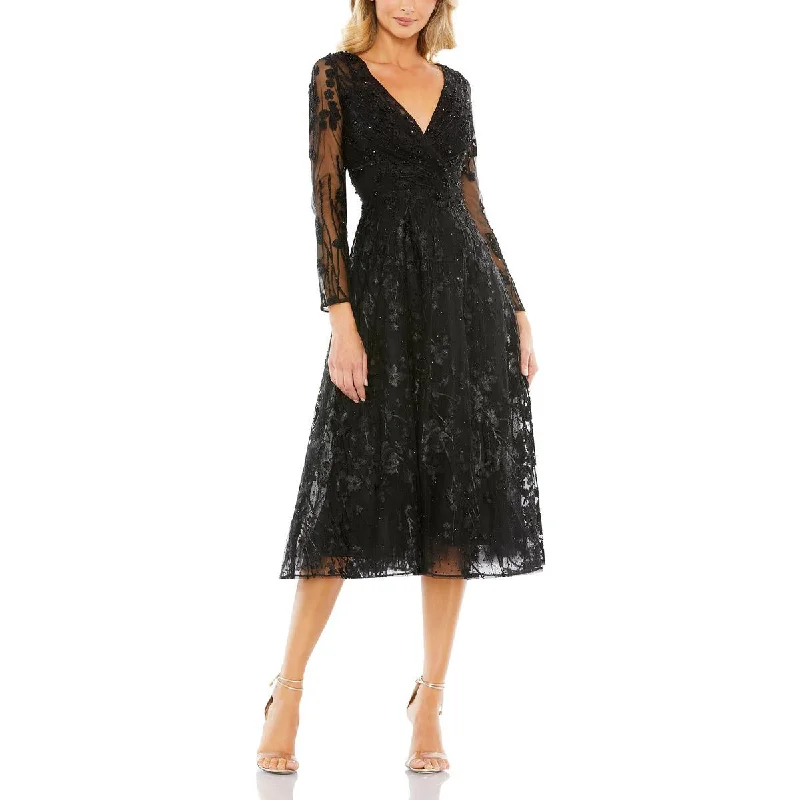 Special Offer Mac Duggal Womens Embellished Midi Cocktail And Party Dress