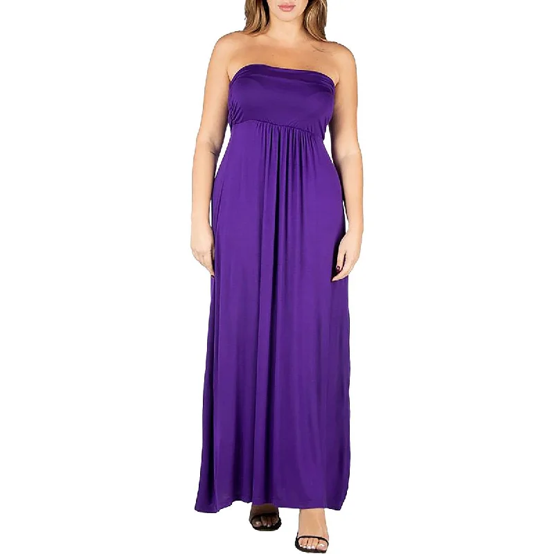 Mega Deal 24seven Comfort Apparel Womens Strapless Long Maxi Dress