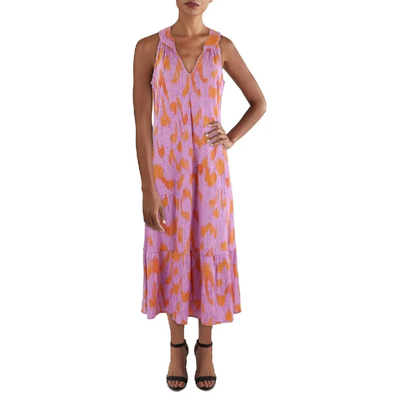 Huge Savings Nic + Zoe Womens Linen Blend Printed Shift Dress