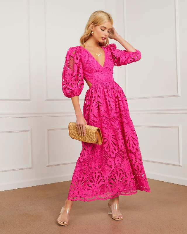 Exclusive Offers Vivianna Eyelet Maxi Dress