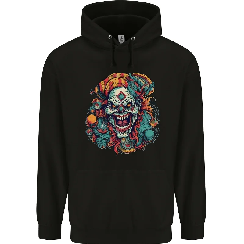 Amazing Deals Horror Clown Halloween Satan Evil Skull Demon Mens 80% Cotton Hoodie