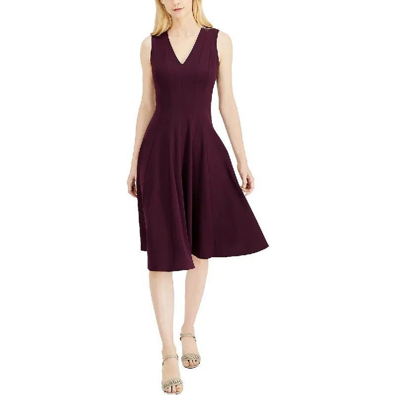 New Markdowns Calvin Klein Womens Crepe Midi Fit & Flare Dress