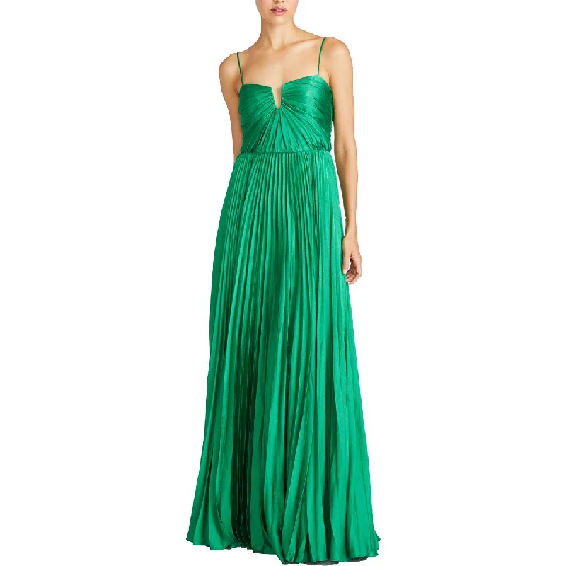 Deal Dash ML Monique Lhuillier Womens Satin Full Length Evening Dress