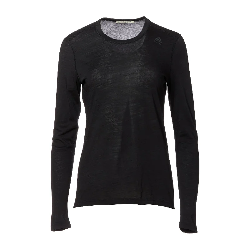 Price Buster Long Sleeve Ladies LightWool Undershirt jet