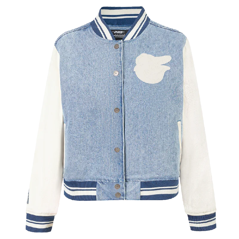 Buy Now CHAMARRA UNIVERSITARIA MLB BALTIMORE ORIOLES VARSITY BLUES PARA MUJER