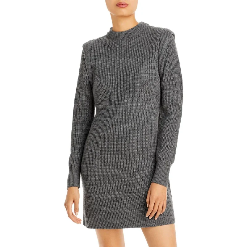 Deal Dash WAYF Womens Lombard Mockneck Knit Sweaterdress