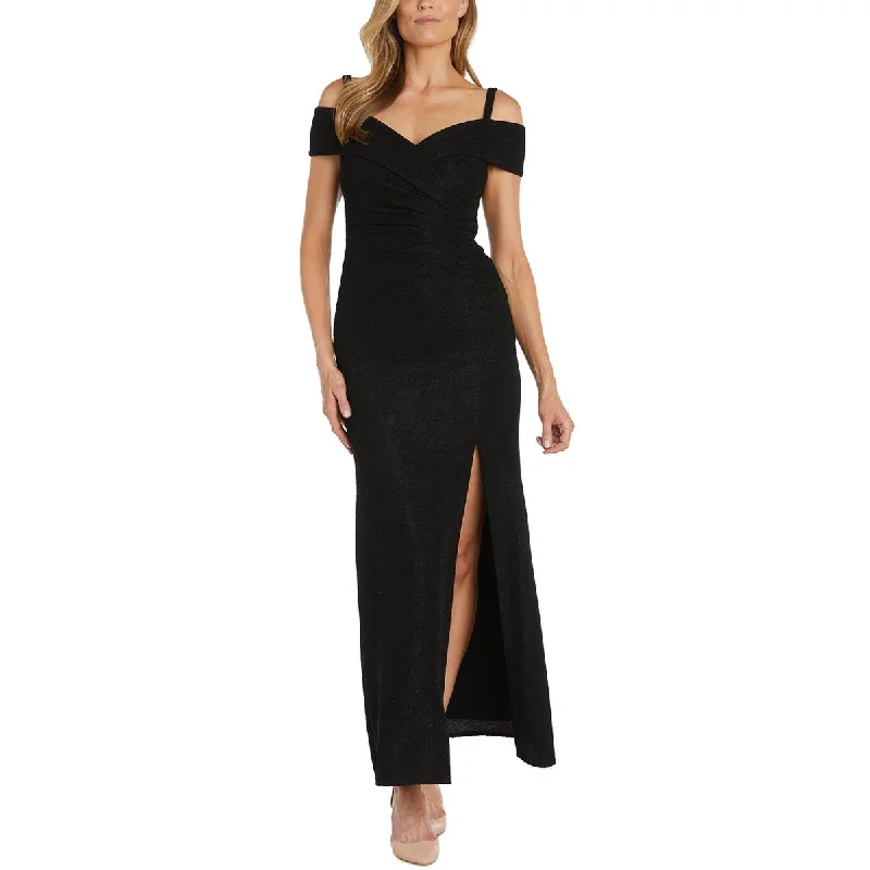 Limited Availability NW Nightway Womens Glitter Ruffled Evening Dress