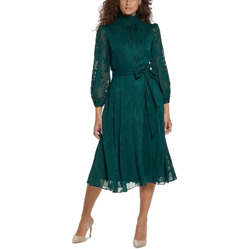 Blowout Sale Jessica Howard Womens Jacquard Midi Dress