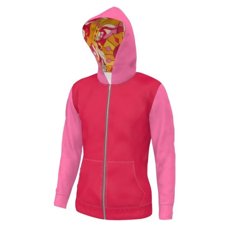 YEAR-End Clearance Decora Color Block Zip Polar Fleece Hoodie
